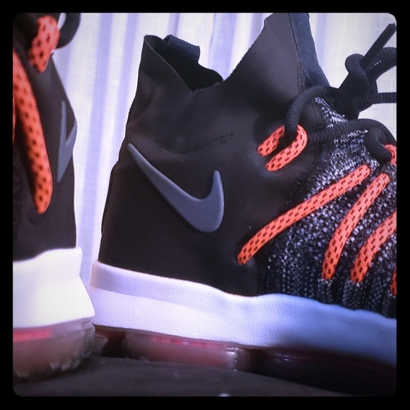Nike KD9 Elite Dark Gray Hyper Orange - Picture 1 of 2